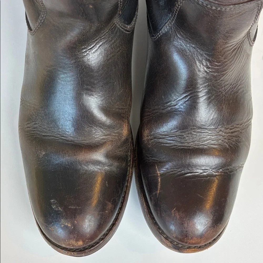 Frye Melissa Button Brown Leather Knee High Boot Sz 9 Equestrian Riding